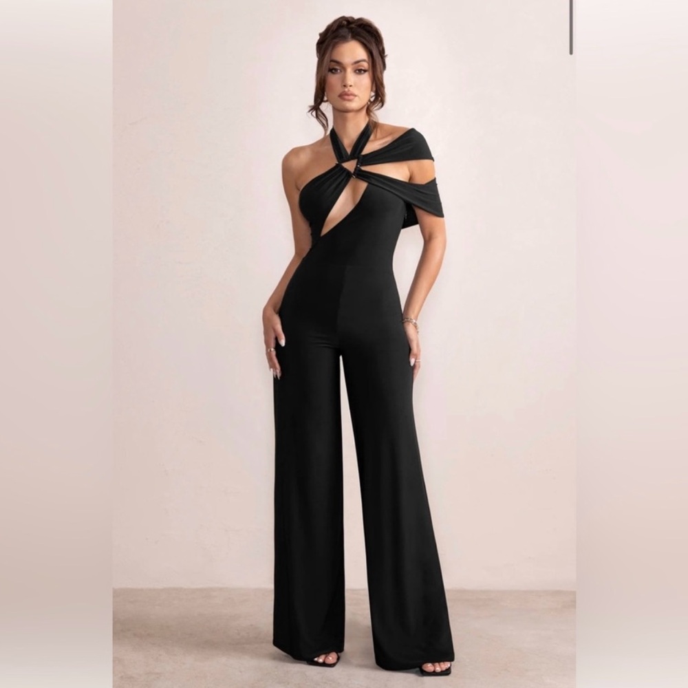 Club L London RARE Elegant Black Women's Jumpsuit